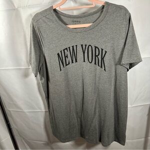 Torrid - Shirt - Graphic Short Sleeve Tee - New York - Grey - 1x